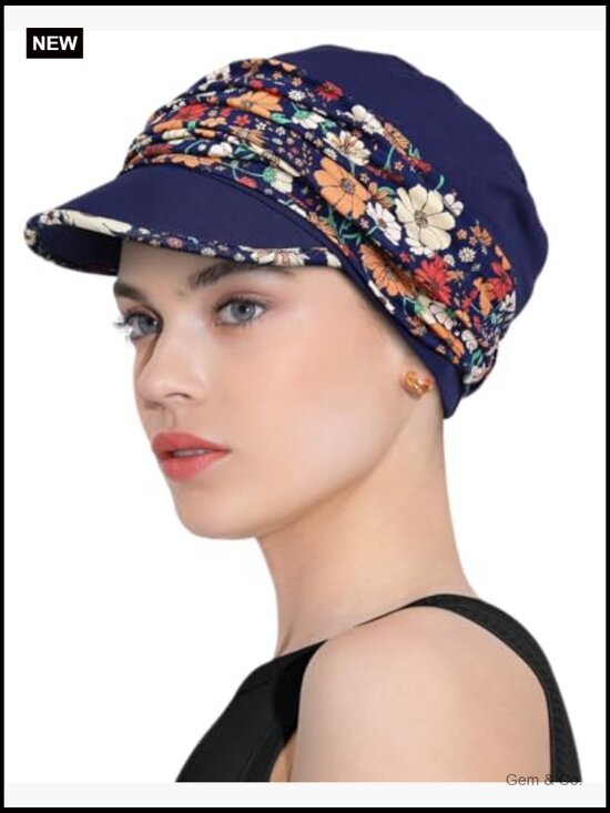 Chemo Newsboy Cap Viscose Breathable Soft Hat for Hair Loss Women main image 4